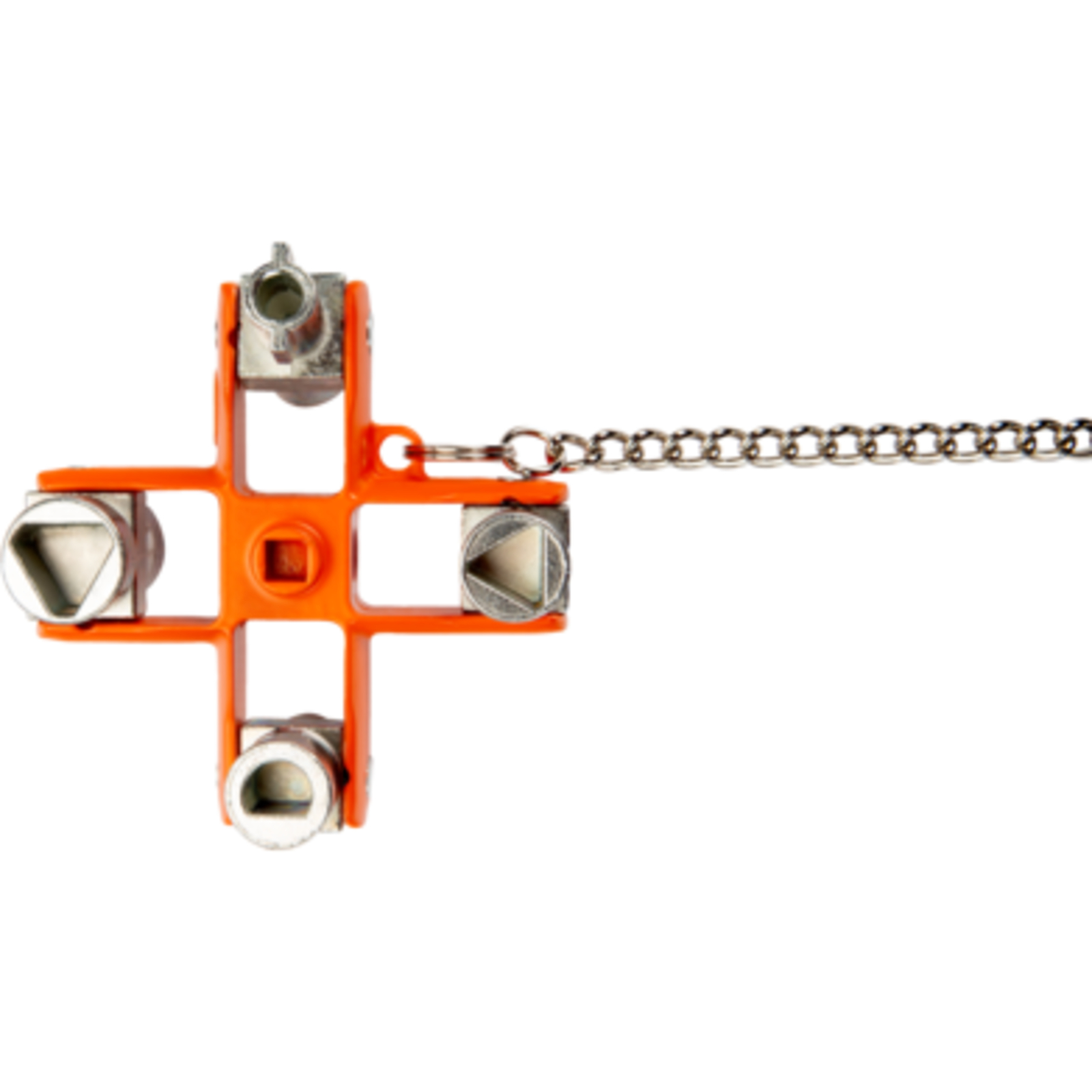 Clé en croix multi-empreintes 9 applications 95 x 95 mm avec chaîne BAHCO - MK9