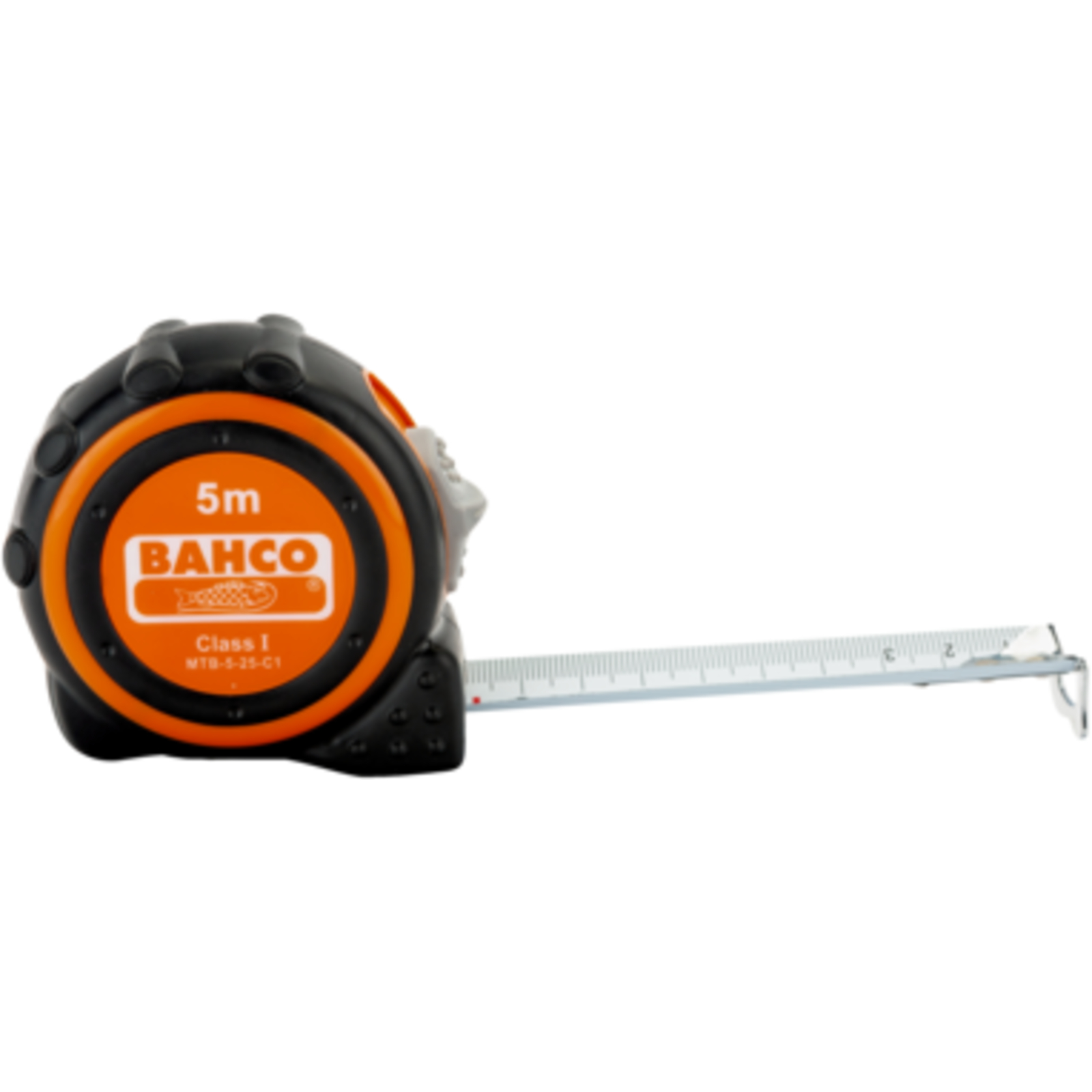 Mètre ruban court 5 m 25 mm classe I avec poignée caoutchouc BAHCO - MTB-5-25-C1