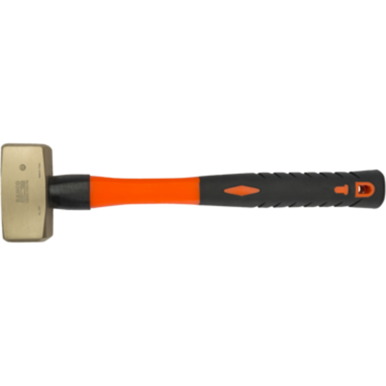 Marteau de serrurier antidéflagrant tête aluminium bronze 1,5 kg manche fibre verre BAHCO - NS500-1500-FB