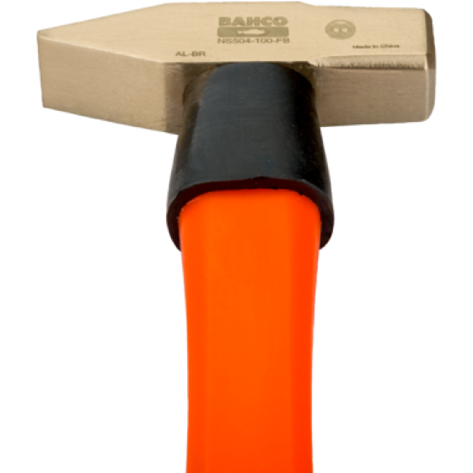 Marteau de machiniste antidéflagrant tête aluminium bronze 300 g manche fibre verre BAHCO - NS504-300-FB