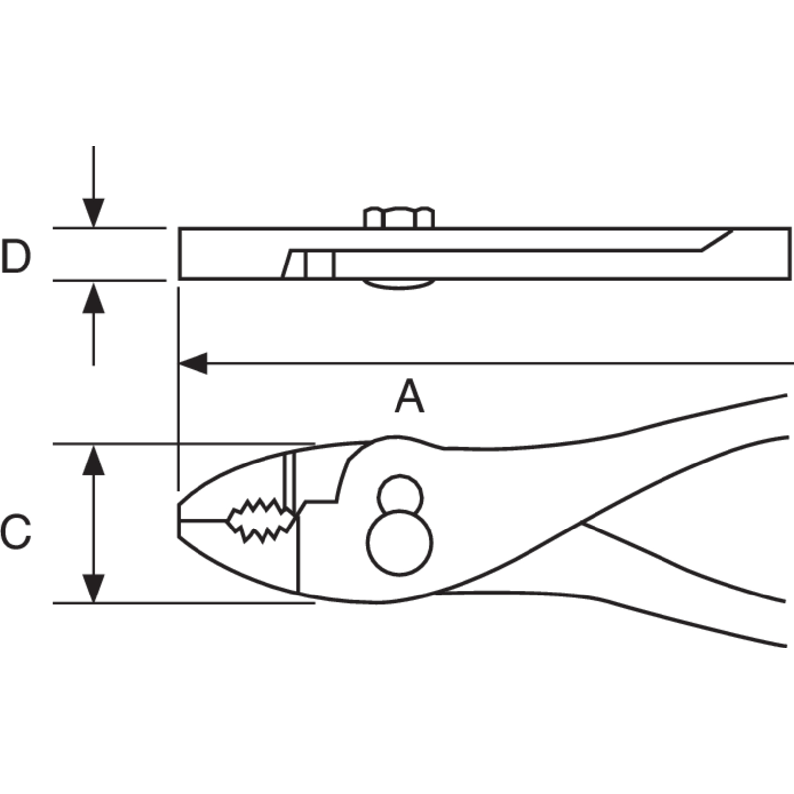 Pince multiprise magnétique 2 positions 200 mm poignées PVC BAHCO - SS412-200