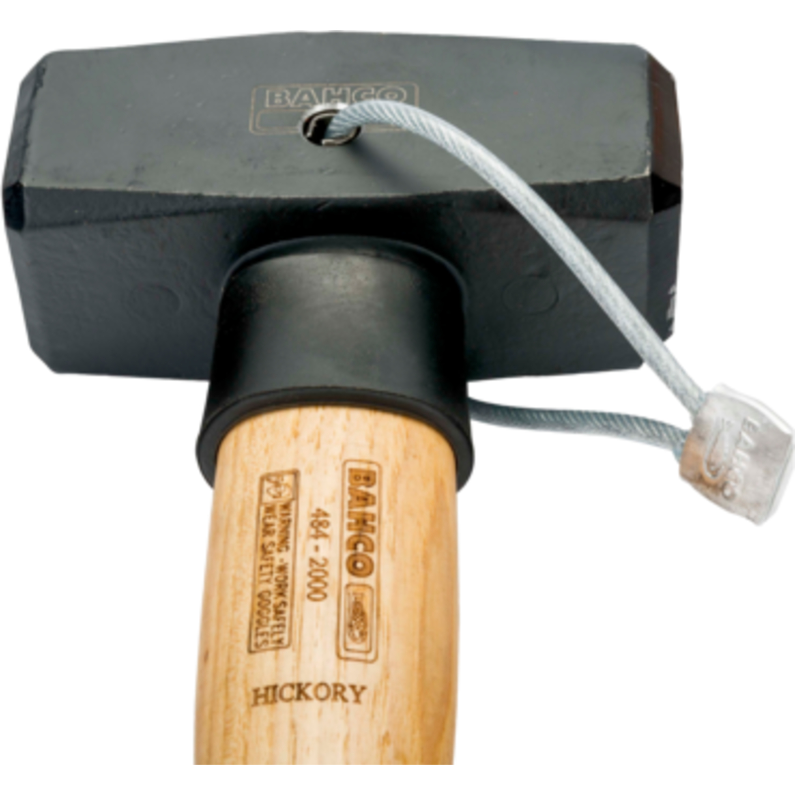 Massette manche bois hickory 1 kg avec lanière de sécurité BAHCO - TAH484-1000