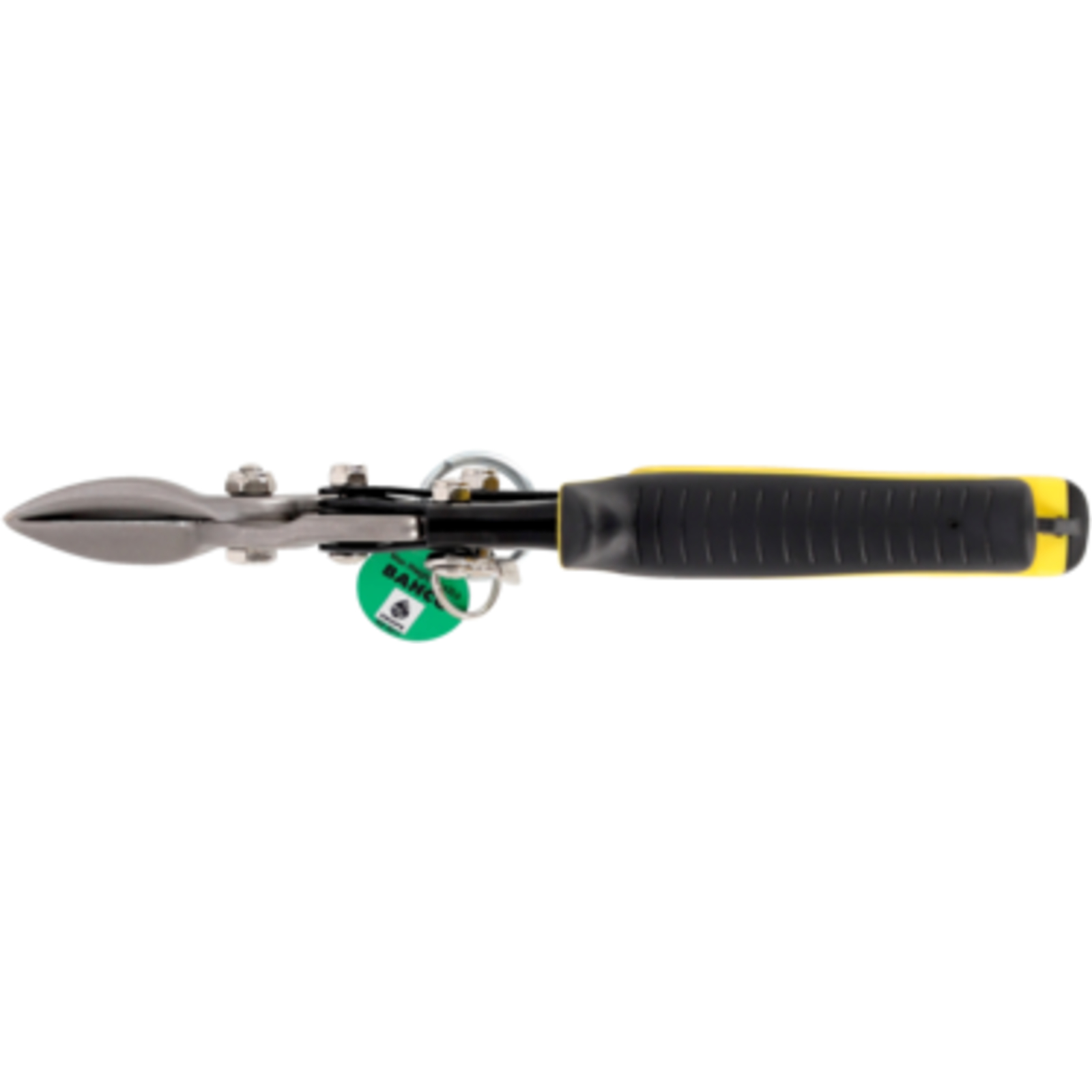 Cisailles à tôle coupe droite 250 mm levier démultiplicateur poignées jaunes anneau sécurité BAHCO - TAHMA421