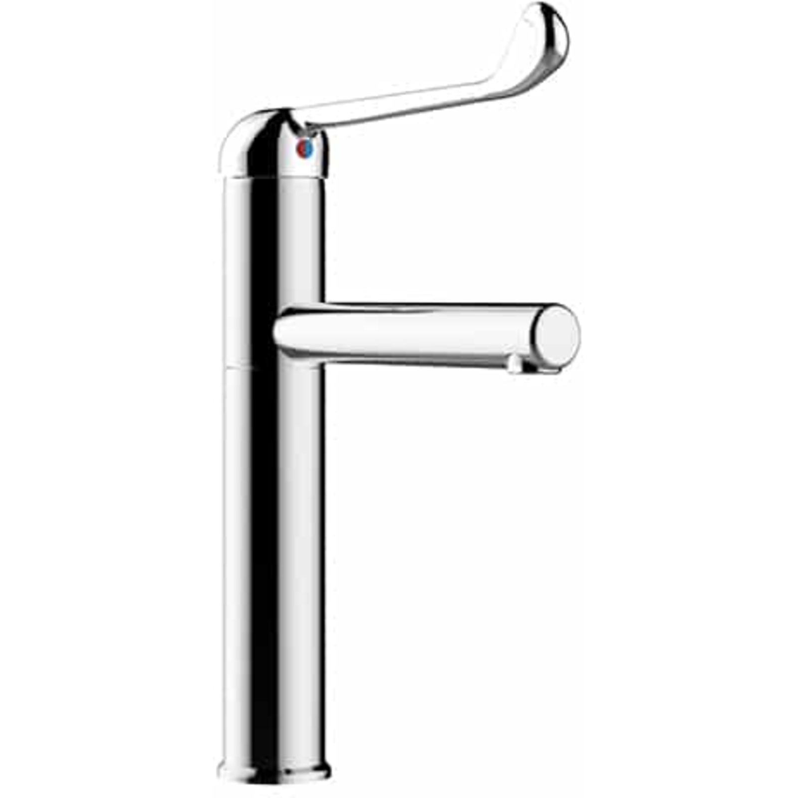 Mitigeur évier bec orientable lisse h140 commande coude SANIFIRST - 75637