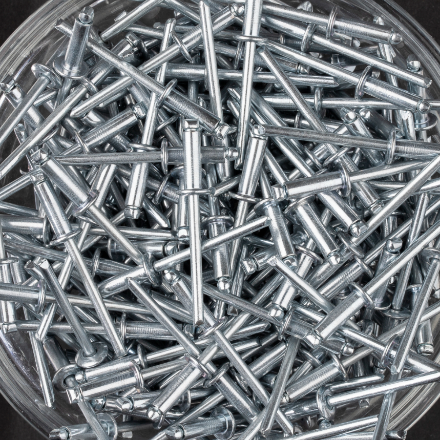 250 rivets standards à acier/acier à tête plate à Ø4x12mm - SCELL-IT - SD4012