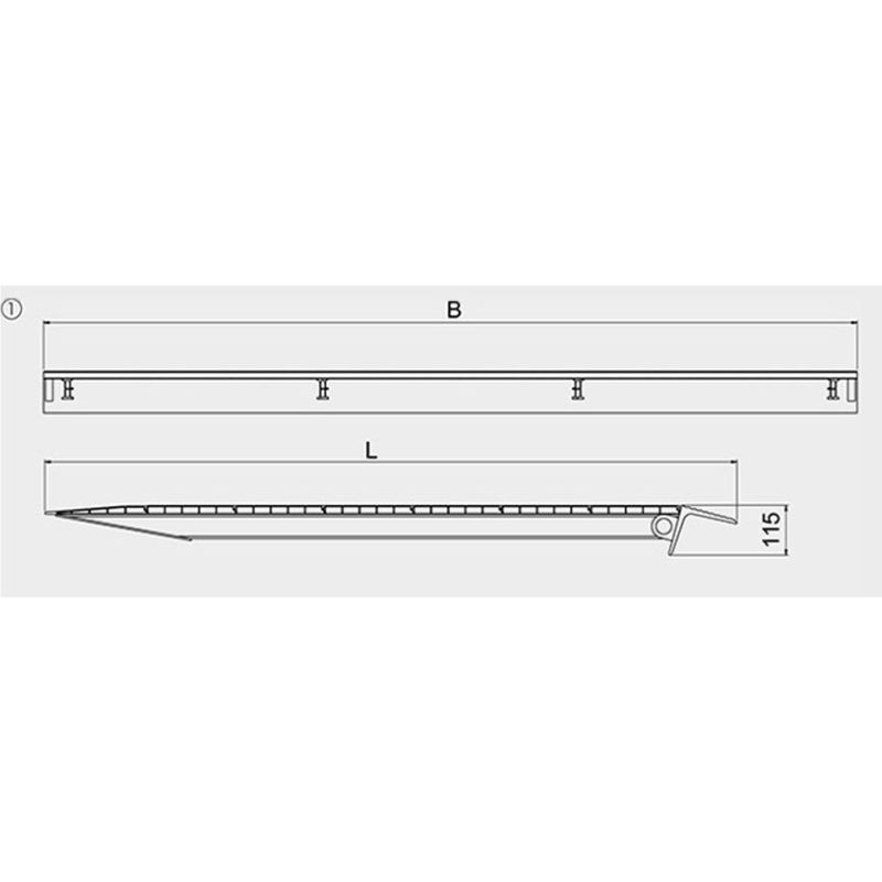 Rampe d'accès sans rebords 2200x1562 mm - 1000kg - METALMEC - MM530SL0100