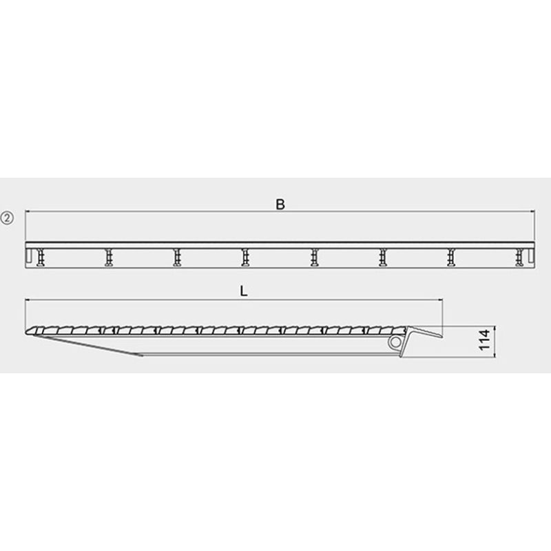 Rampe d'accès sans rebords latéraux SHL8/200 2200x1503 mm - 8000kg - METALMEC - MM510SL0200