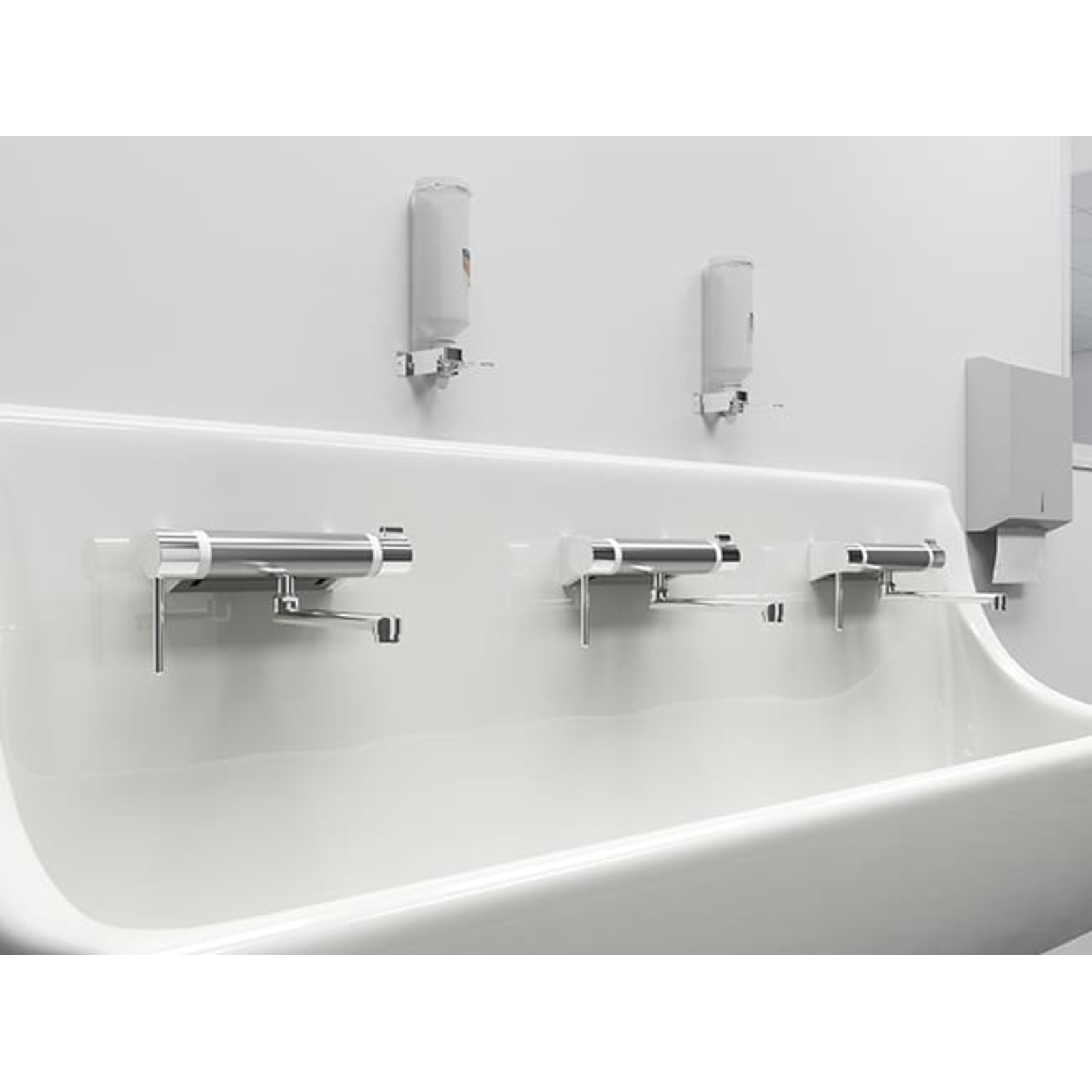 Mitigeur thermostatique douche applique sortie basse butée 41°C SANIFIRST - 75948