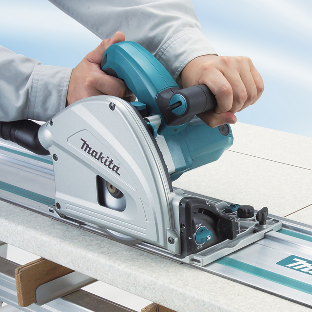 SCIE PLONGEANTE MAKITA 1300 W Ø 165 MM + COFFRET MAK PAC SP6000J