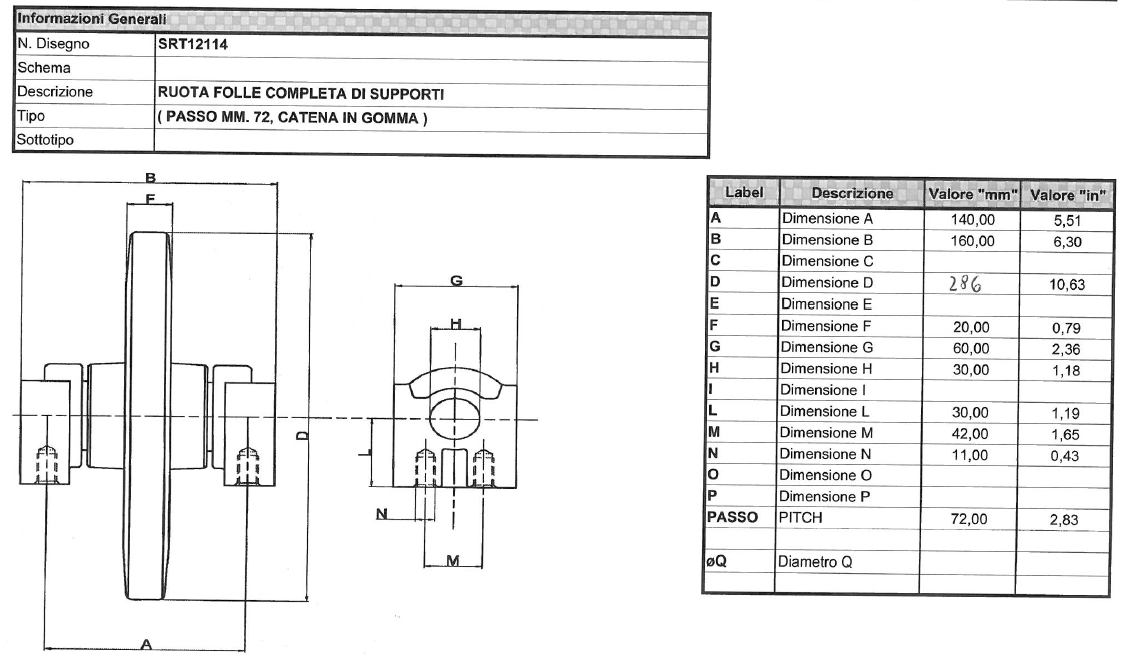 ROUE FOLLE COMPATIBLE LIBRA - AISRT12114