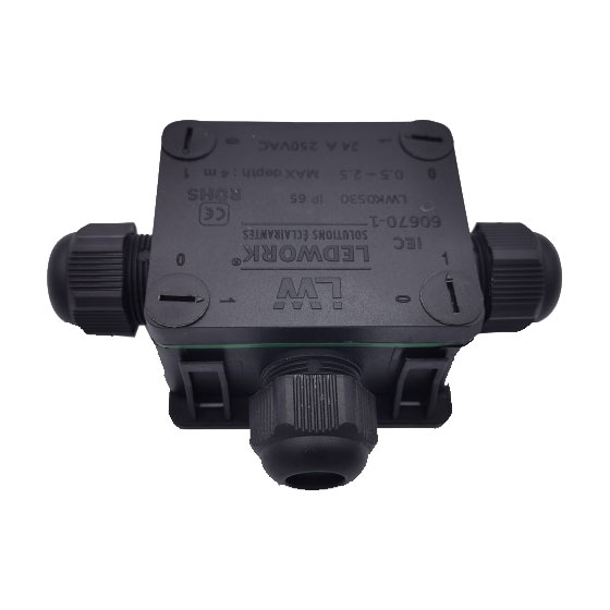 BOITE DE DERIVATION LEDWORK 3 ENTREES IP65 - LWK0530