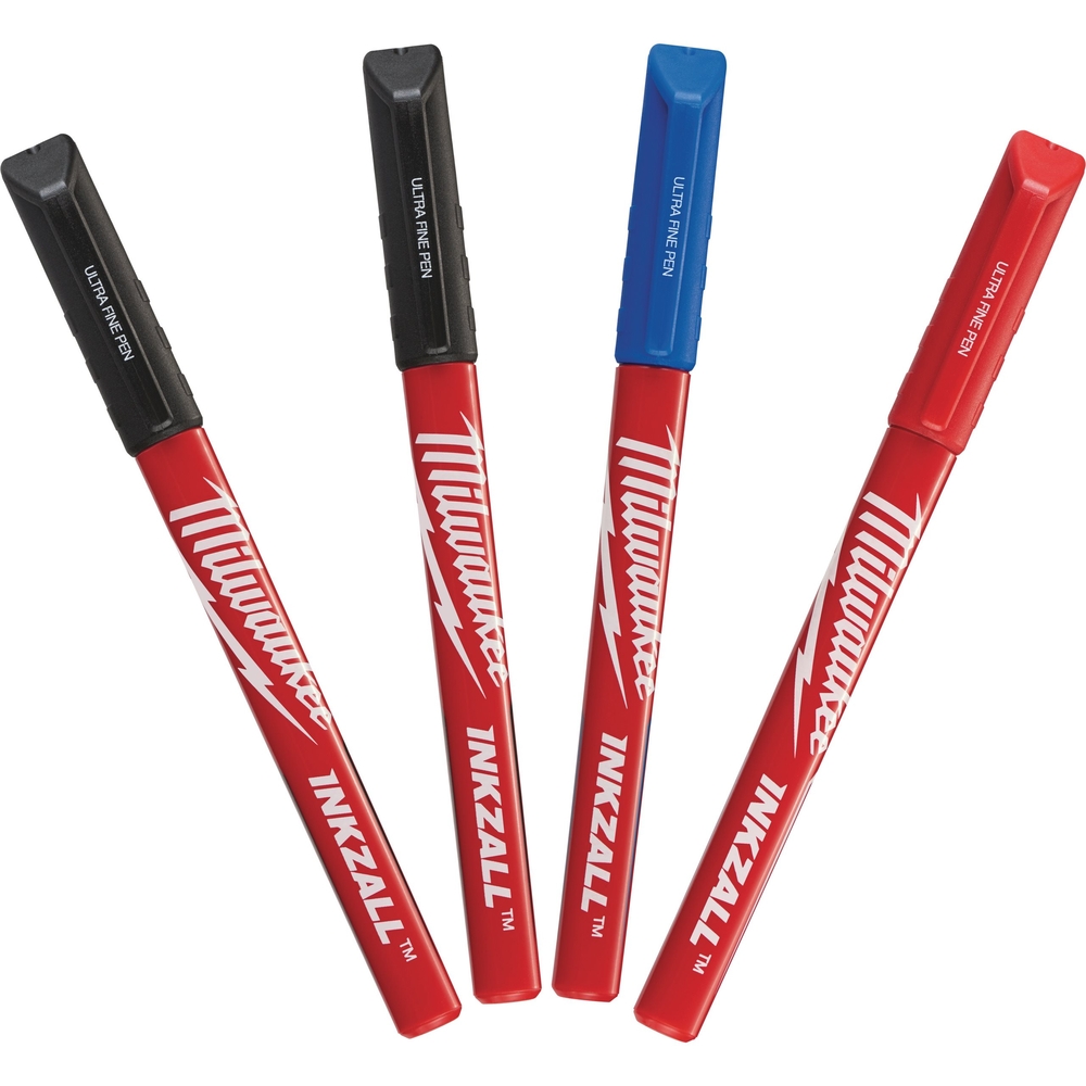 Set 4 Stylos pointe ultra fine couleurs MILWAUKEE ACCESSOIRES - 48223165
