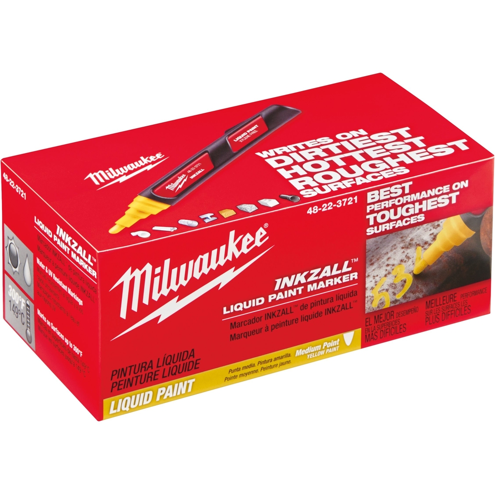 Marqueur peinture liquide Jaune MILWAUKEE ACCESSOIRES - 48223721
