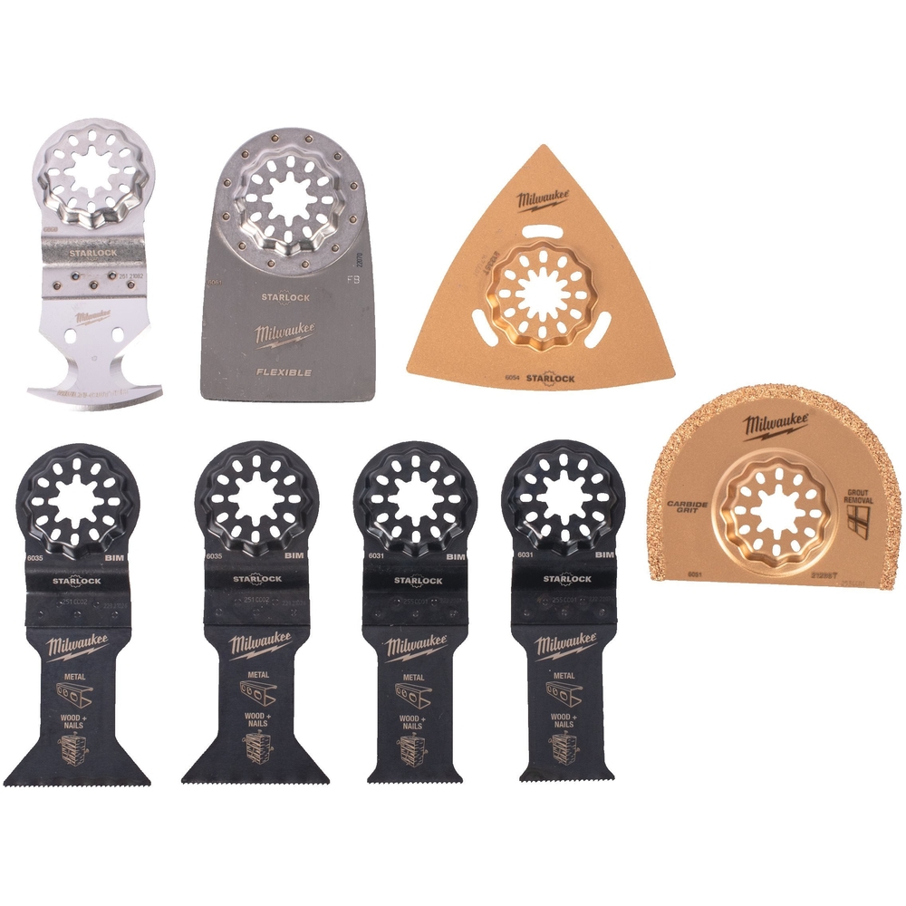 Set de 8 lames de multi tools rénovation MILWAUKEE - 48906088