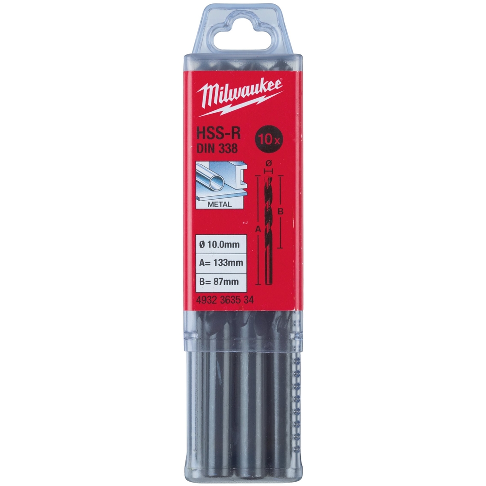 FORET HSS-R 10x133MM Lot de 10 MILWAUKEE ACCESSOIRES - 4932363534