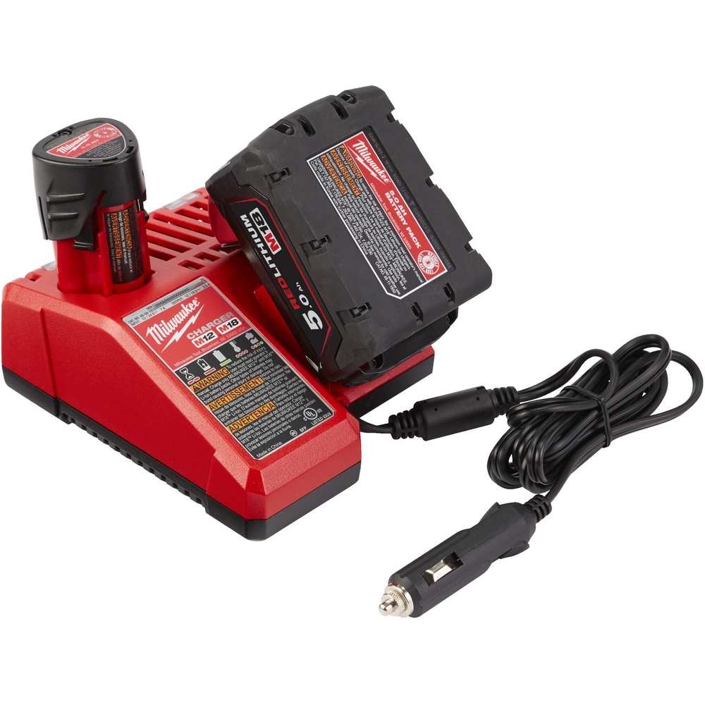 Chargeur Allume cigare 12V-14,4V, 18V, système M12 à M18 MILWAUKEE M12-18 AC - 4932459205