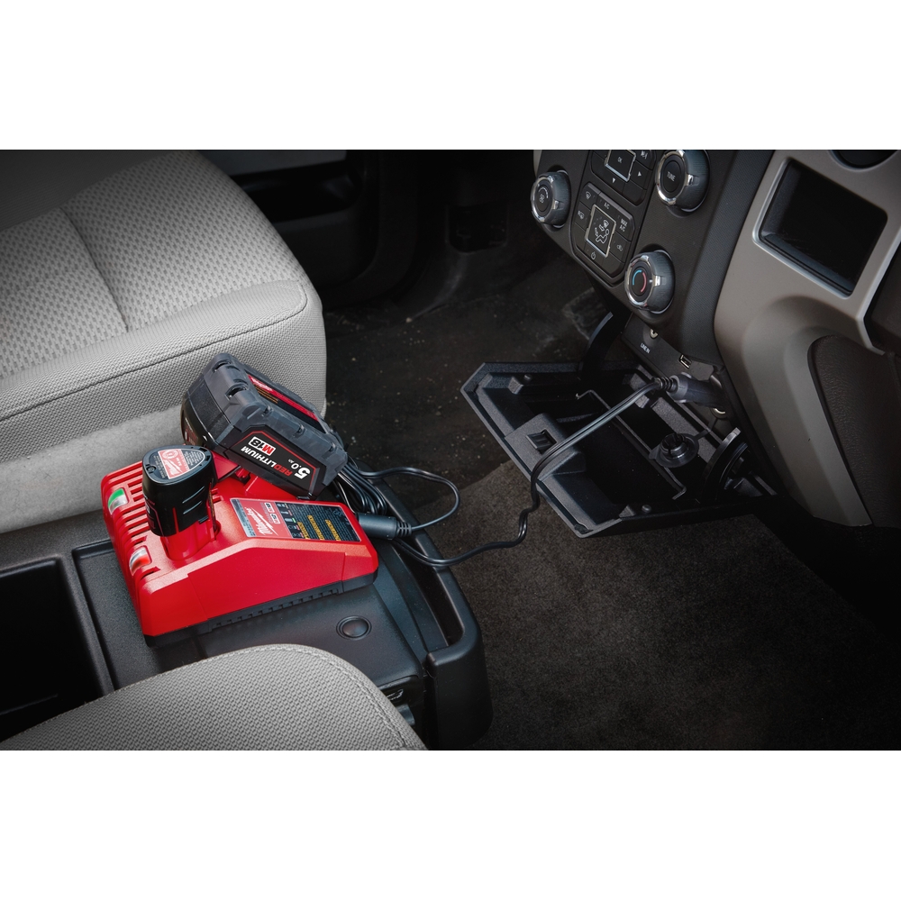 Chargeur Allume cigare 12V-14,4V, 18V, système M12 à M18 MILWAUKEE M12-18 AC - 4932459205