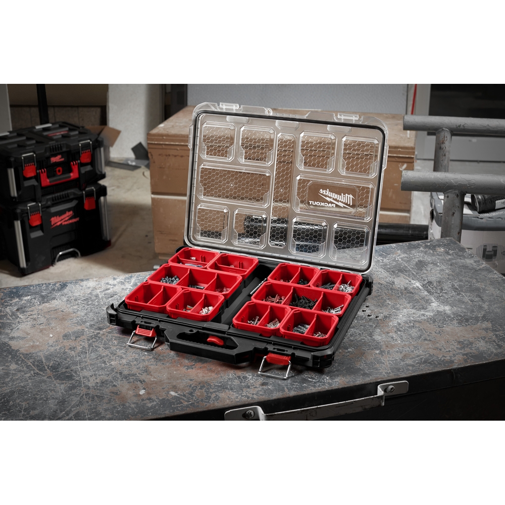 Milwaukee organiseur Packout slim avec compartiments 4932471064