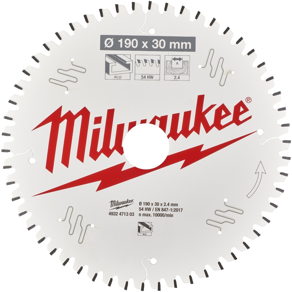 LAME SCIE CIRCULAIRE190MM/54 DTS  MILWAUKEE ACCESSOIRES - 4932471303