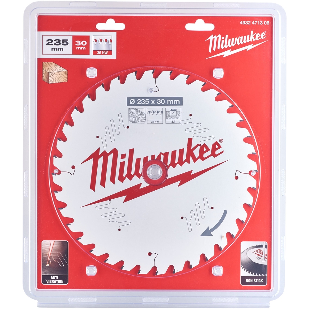 LAME SCIE CIRCULAIRE BOIS 235X30X2,4/36 ALTERNEE MILWAUKEE ACCESSOIRES - 4932471306