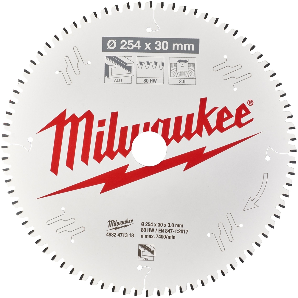 LAME ONGLET ALU 254X30X3X80 PLATE NEG MILWAUKEE ACCESSOIRES - 4932471318