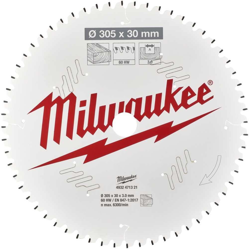LAME ONGLET BOIS 305X30X3X60 ALTAILLANTS NEG MILWAUKEE ACCESSOIRES - 4932471321