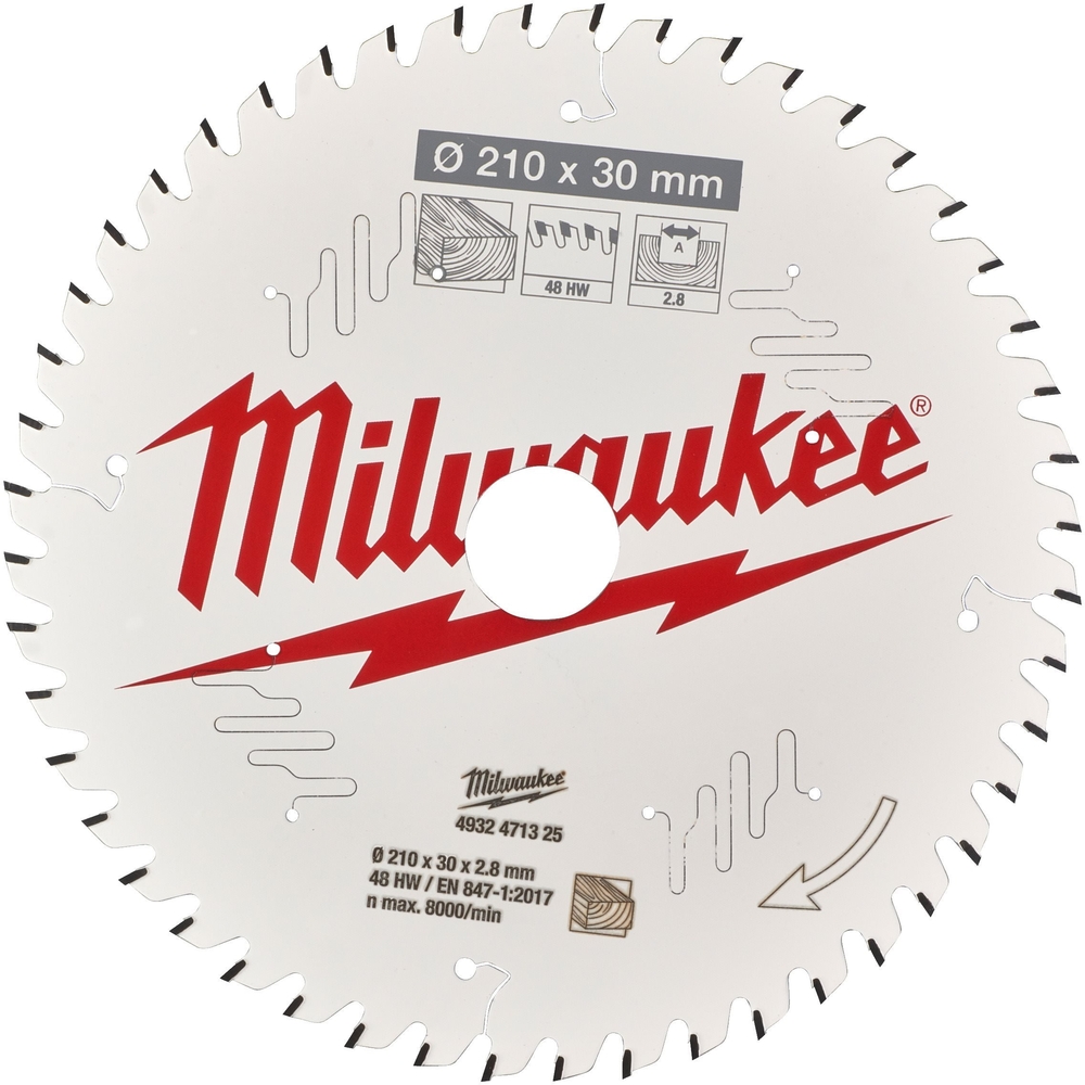LAME ONGLET BOIS 210X30X2,8X48 ALT NEG MILWAUKEE ACCESSOIRES - 4932471325