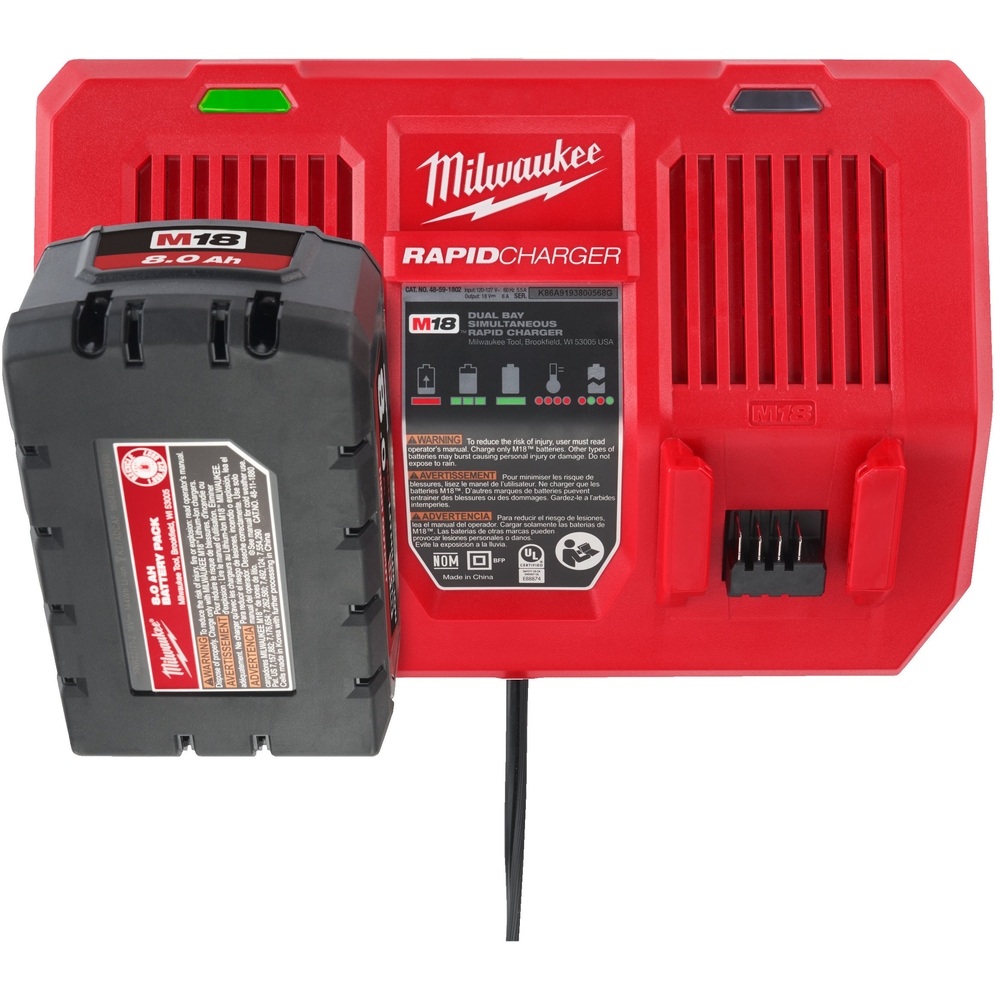 Chargeur rapide double 18v m18 dfc. livré en carton MILWAUKEE - 4932472073