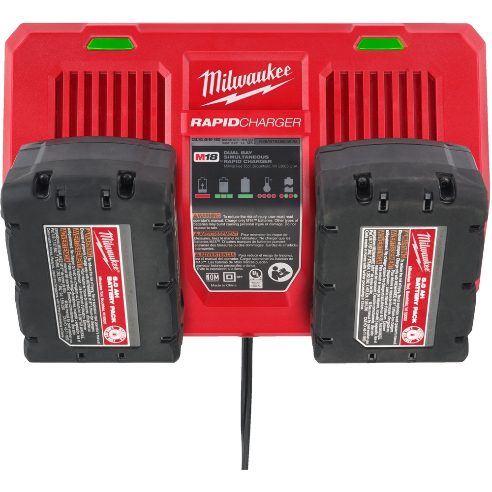 Chargeur rapide double 18v m18 dfc. livré en carton MILWAUKEE - 4932472073