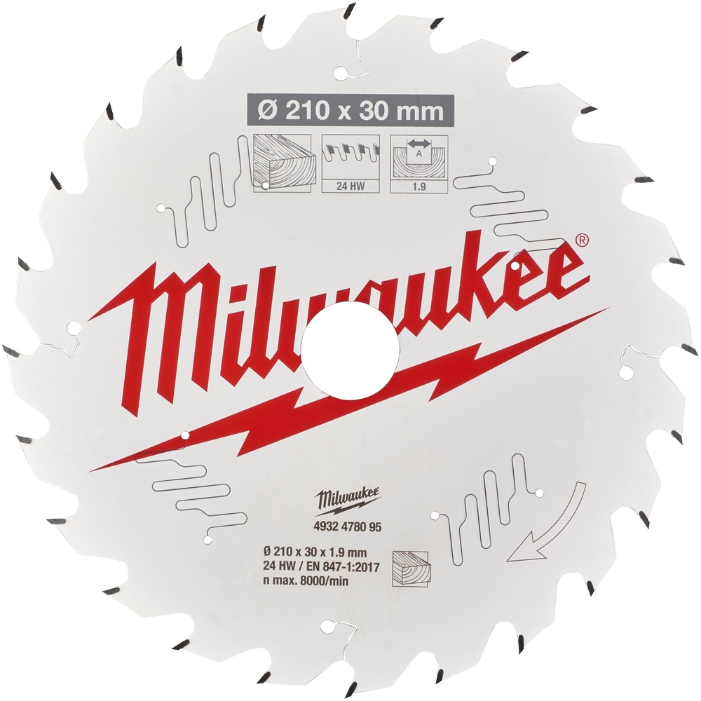 Lame scie sur table b 210x30x1,9x24 alt MILWAUKEE - 4932478095