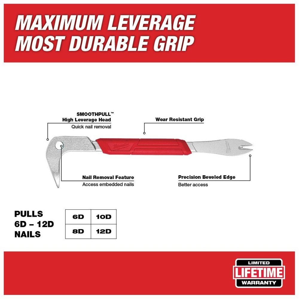 Arrache clous 229mm MILWAUKEE ACCESSOIRES - 4932478249