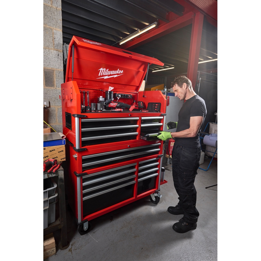 Coffre de rangement supérieur Milwaukee STC46-1 46˝ / 117 cm en acier à 6 tiroirs grande capacité 4932478854