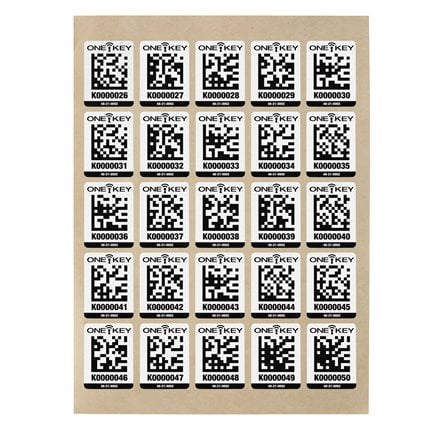 Grande étiquette QR CODE ONE-KEY large pour surface plastique (100 pcs) MILWAUKEE - 4932480560