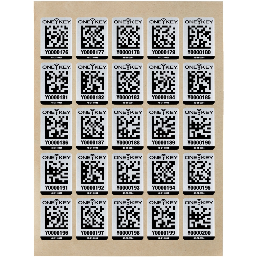 Grande étiquette QR CODE ONE-KEY large pour surface métallique Lot de 25 MILWAUKEE - 4932480562