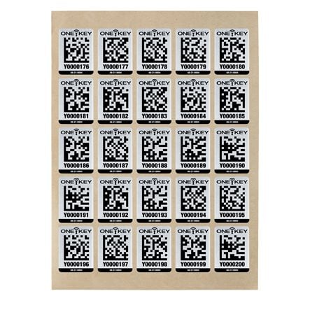 Grande étiquette QR CODE ONE-KEY large pour surface métallique Lot de 25 MILWAUKEE - 4932480562