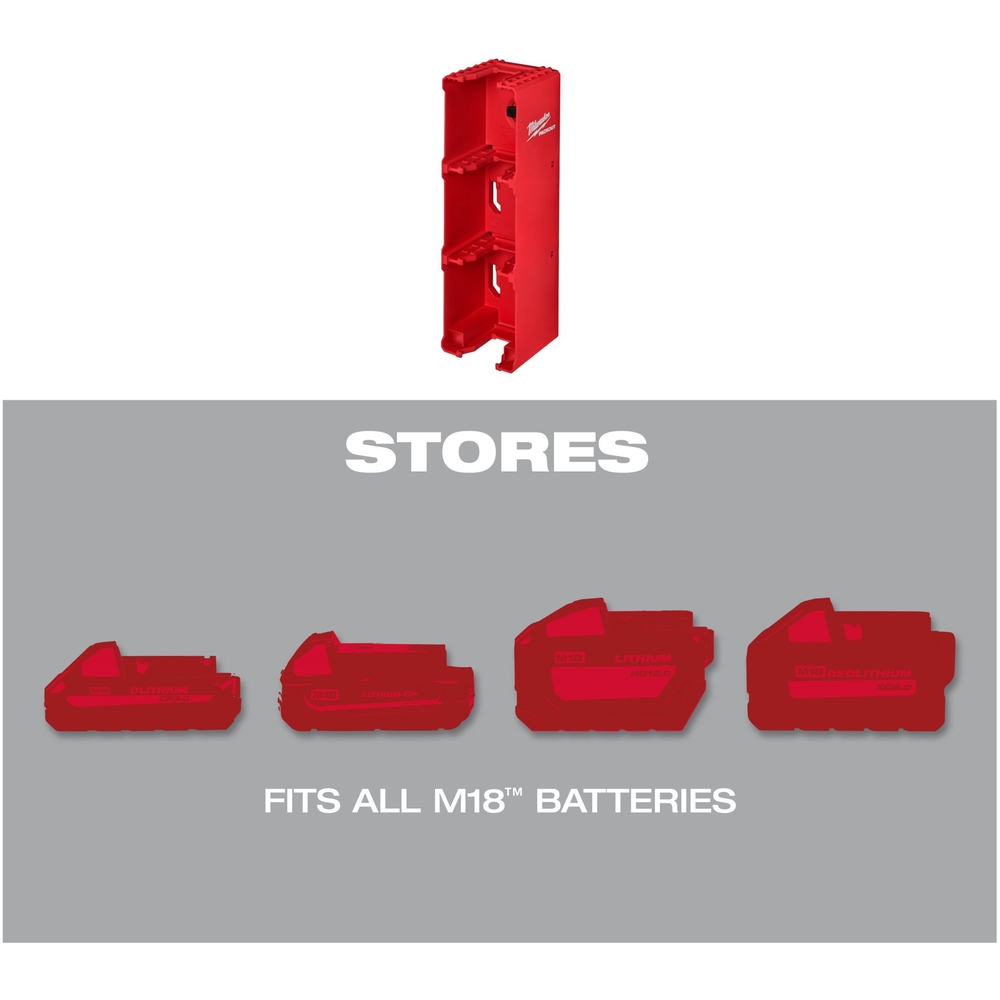 SUPPORT DE BATTERIE M18 PACKOUT MILWAUKEE - 4932480709