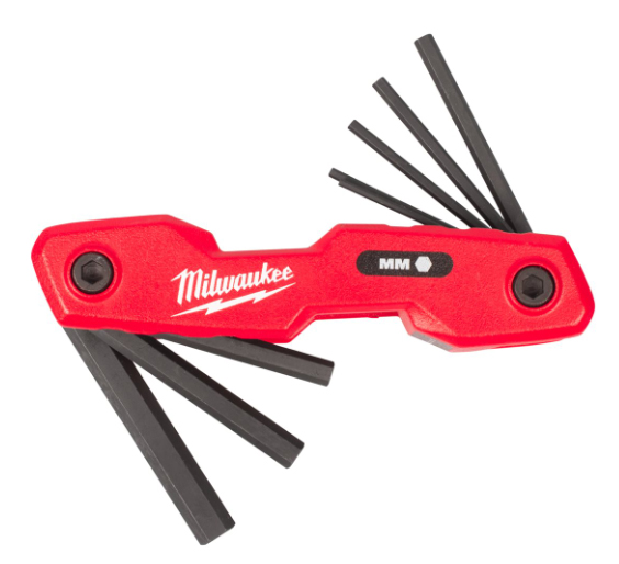 SET DE CLÉS HEXAGONALES MÂLES 6 PANS 8 PIÈCES MILWAUKEE - 4932480978