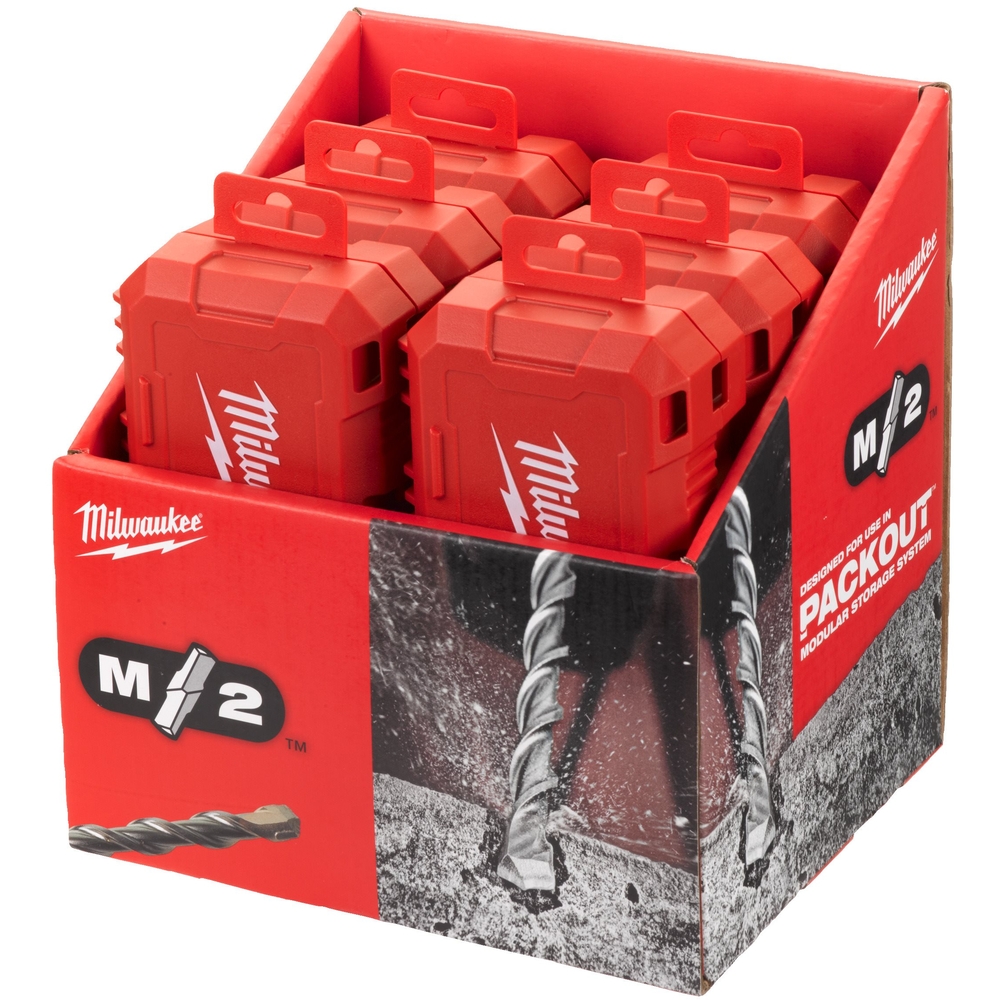 COFFRET 7 FORET 2 TAILLANTS SDS PLUS MILWAUKEE ACCESSOIRES - 4932492116