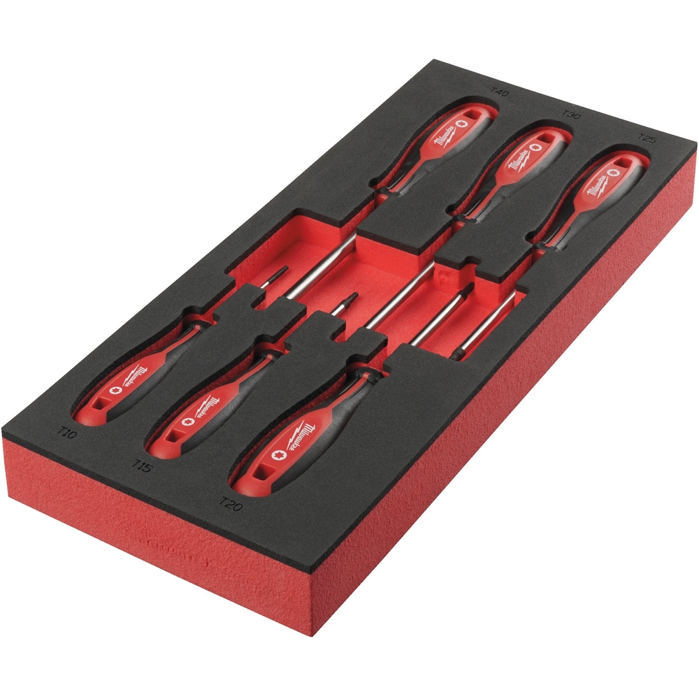MODULE SERVANTE TOURNEVIS TORX MILWAUKEE 6 PIECES - 4932492392