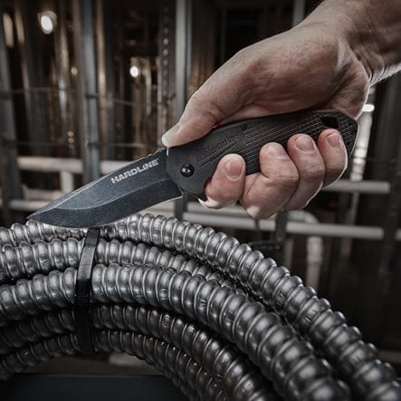 COUTEAU PLIANT HARDLINE LAME LISSE 89MM MILWAUKEE - 4932492453