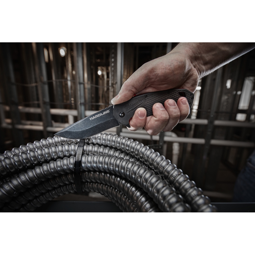 COUTEAU PLIANT HARDLINE LAME LISSE 89MM MILWAUKEE - 4932492453