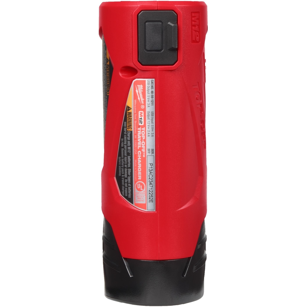 CHARGEUR USB POUR BATTERIE 12 VOLTS M12 TC2-0 - MILWAUKEE - 4932492908
