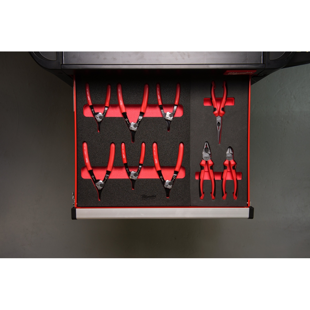 Jeu de 6 pinces à circlips avec insert en mousse - MILWAUKEE - 4932493633