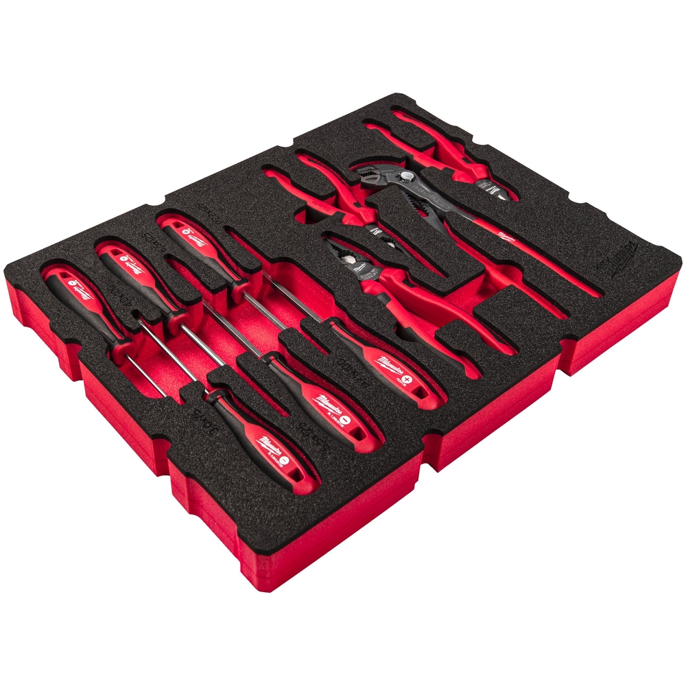 Jeu de 10 tournevis et pinces pour tiroir Packout - MILWAUKEE - 4932493638