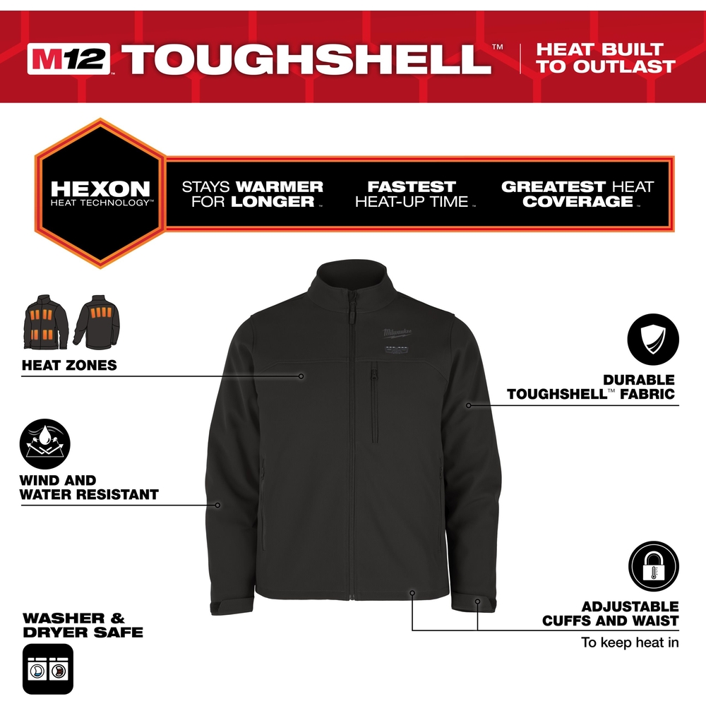 Veste chauffante M12 Noire MILWAUKEE - HJBL6-0