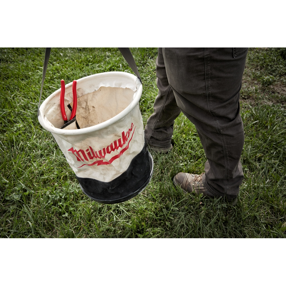 Seau utilitaire en toile avec poches de rangement - MILWAUKEE - 4932498657