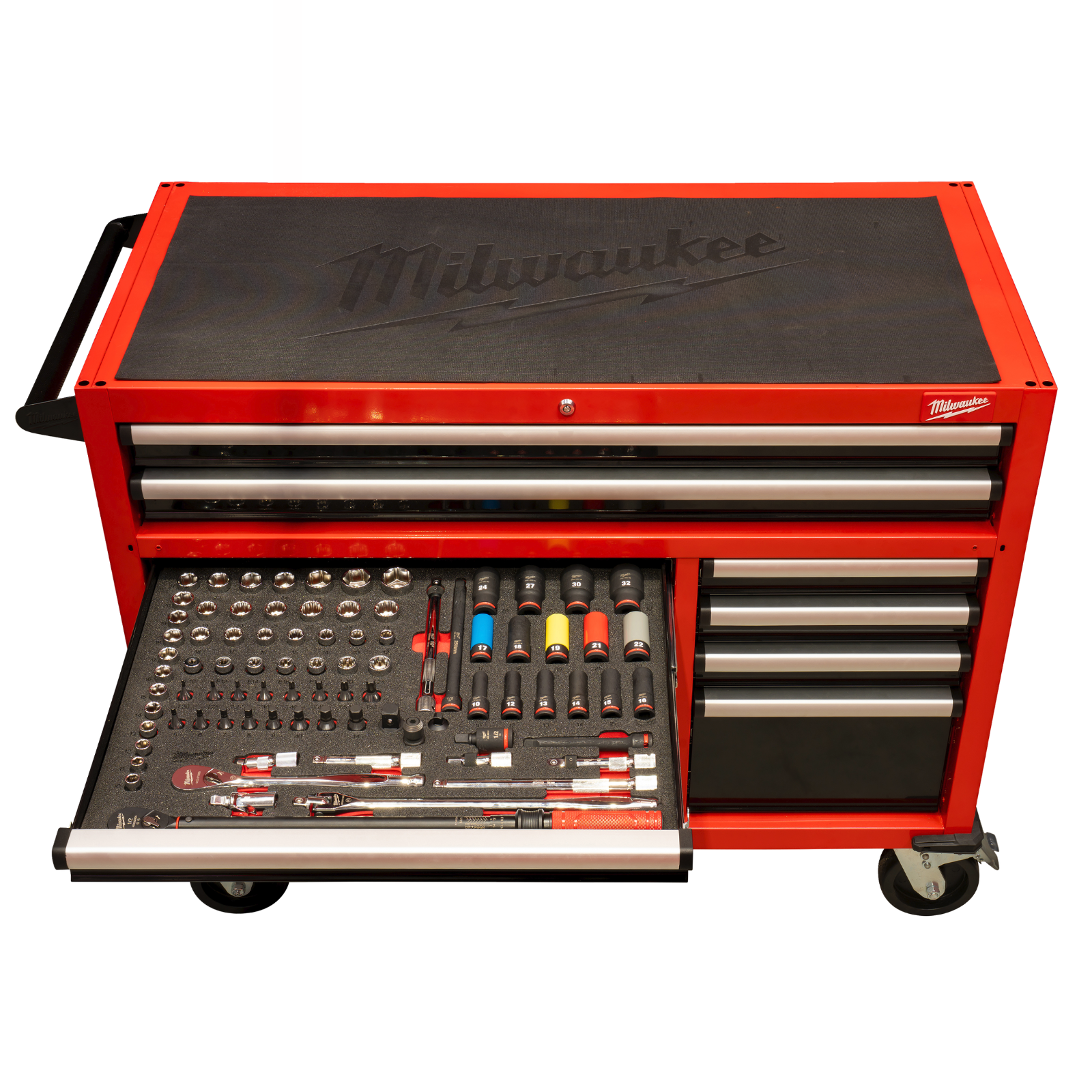 Servante MILWAUKEE atelier premium équipée 501 outils grande capacité TOOLGUARD 4932502079