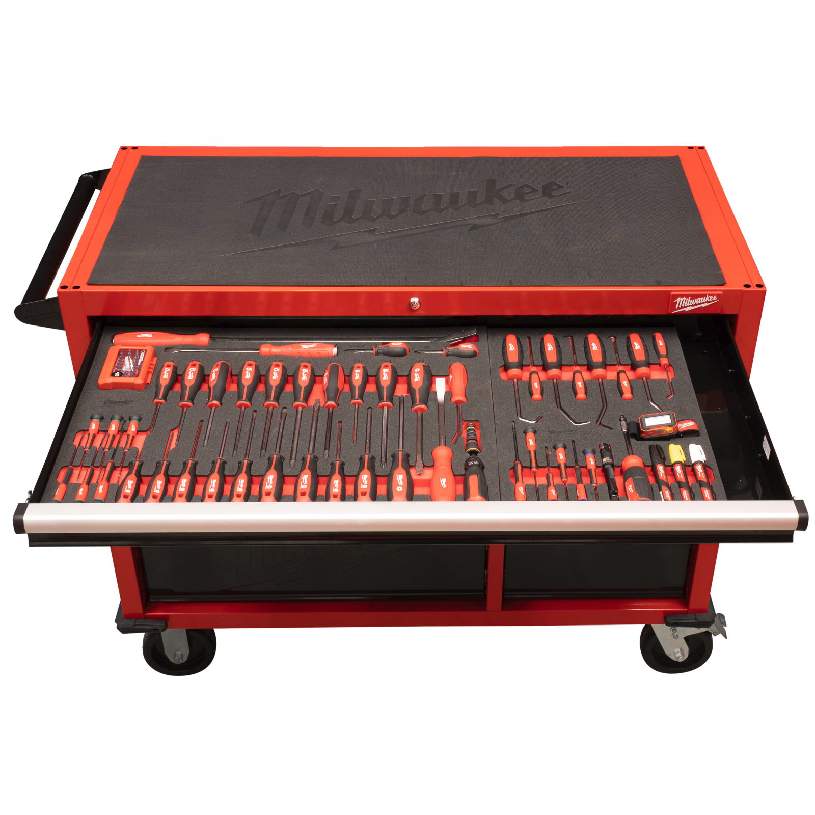 Servante MILWAUKEE atelier premium équipée 501 outils grande capacité TOOLGUARD 4932502079