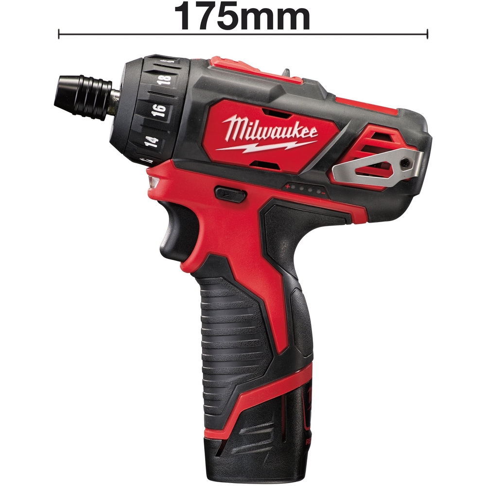Perceuse visseuse MILWAUKEE M12 BD-202C 12 V 2 batteries 2 Ah - 4933441900