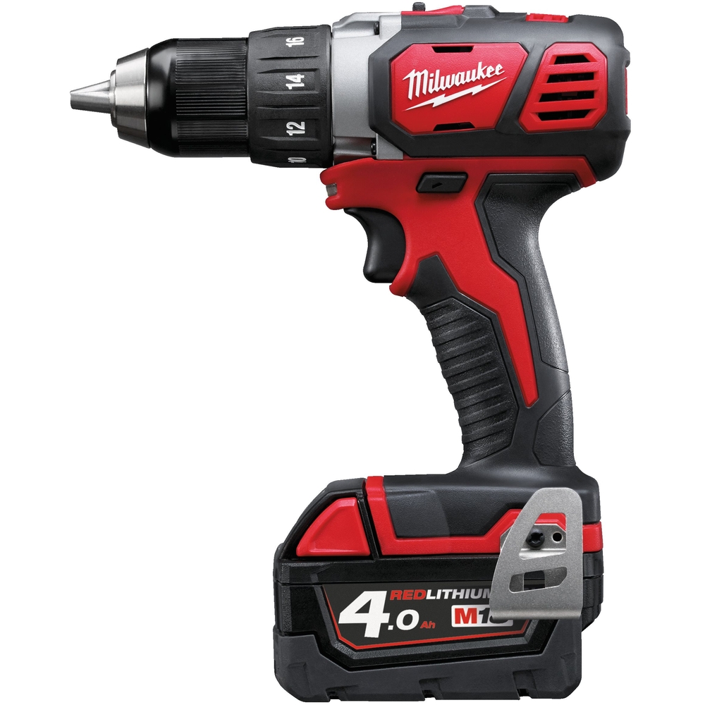 Perceuse visseuse compacte 18V MILWAUKEE avec batteries 4 Ah 60 Nm M18 BDD-402C - 4933443565